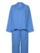 Pyjama Set Cotton Gauze Pyjama Blue Lindex