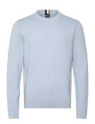 Ecaio-P Tops Knitwear Round Necks Blue BOSS