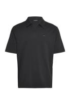 Roy Relaxed Polo Pique Tops Polos Short-sleeved Black J. Lindeberg