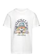 Ev Skull Feast Ss Yth Tops T-shirts Short-sleeved White Quiksilver