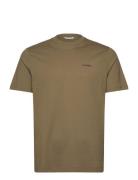 Dune Logo Ss Gots Tops T-shirts Short-sleeved Khaki Green Gabba