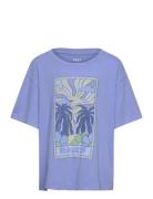 G To California Tops T-shirts Short-sleeved Blue Roxy