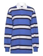 Long-Sleeved Rugby Mini Dress Lyhyt Mekko Blue Monki