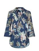 Kamidea Ev Tops Blouses Long-sleeved Navy Dea Kudibal