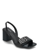 Heel Sandal 70 W/Buckle - Lth Korolliset Sandaalit Black Calvin Klein