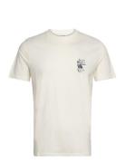 Embroidery Tee S/S Tops T-shirts Short-sleeved White Lindbergh