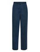 Mmbalia Tenly Pant Bottoms Trousers Straight Leg Blue MOS MOSH