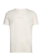 Lindbergh Print Tee S/S Tops T-shirts Short-sleeved Cream Lindbergh