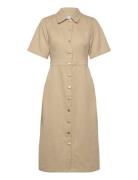 Benita Long Dress Polvipituinen Mekko Beige Noella