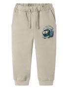 Nmmdennis Nreg Sweat Pant Unb Bottoms Sweatpants Beige Name It