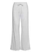 Pant Pointelle Pyjamahousut Olohousut Grey Hunkemöller