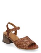 Sandals - Block Heels Korolliset Sandaalit Brown ANGULUS