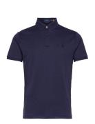 Custom Slim Fit Soft Cotton Polo Shirt Tops Polos Short-sleeved Navy P...