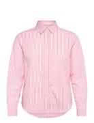 Reg Classic Poplin Striped Shirt Tops Shirts Long-sleeved Pink GANT