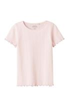 Nmfvilke Ss Slim Top Tops T-shirts Short-sleeved Pink Name It