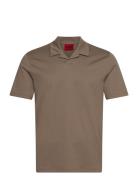 Dimerspolo Tops Polos Short-sleeved Brown HUGO