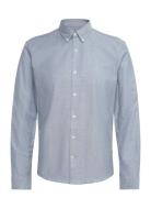 Yarn Dyed Oxford Superflex Shirt L/ Tops Shirts Casual Blue Lindbergh