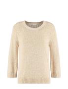 Pullover 3/4 Sleeve Tops Knitwear Jumpers Cream Gerry Weber