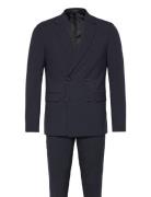 Plain Db Mens Suit - Normal Lenght Puku Navy Lindbergh