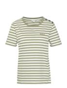 Barbour Ferryside Top Tops T-shirts & Tops Short-sleeved Khaki Green B...