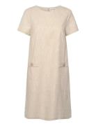 363 01 Hannah Dress Polvipituinen Mekko Beige Ida Sjöstedt
