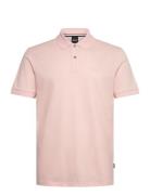 Pallas Tops Polos Short-sleeved Pink BOSS