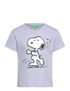 T-Shirt Tops T-shirts Short-sleeved Purple United Colors Of Benetton