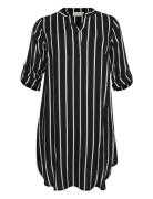 Kcmilana Shirt Dress Lyhyt Mekko Black Kaffe Curve