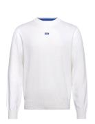 San Cosmo-C Tops Knitwear Round Necks White HUGO BLUE