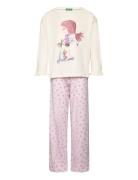 Pyjama(Sweater+Trous Pyjamasetti Pyjama Pink United Colors Of Benetton