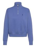 Fleece Quarter-Zip Tops Sweat-shirts & Hoodies Sweat-shirts Blue Polo ...