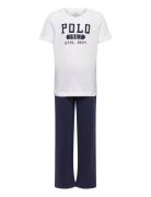 S5-Sleepwear Short Set Pyjamasetti Pyjama White Ralph Lauren Kids