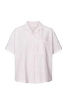 Victoria Shirt - Seersucker Tops Shirts Short-sleeved Pink STUDIO FEDE...