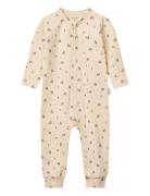 Birk Printed Pyjamas Jumpsuit Pyjama Sie Jumpsuit Haalari Cream Liewoo...