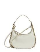 Silea Bianco/Contrast Stitch Grained Calf Bags Small Shoulder Bags-cro...