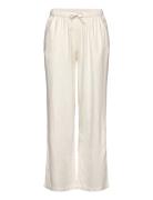 Trousers Linen Blend Bottoms Trousers White Lindex