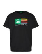 T-Shirt Tops T-shirts Short-sleeved Black United Colors Of Benetton