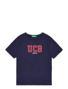 T-Shirt Tops T-shirts Short-sleeved Navy United Colors Of Benetton