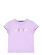 T-Shirt Tops T-shirts Short-sleeved Purple United Colors Of Benetton