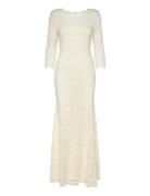 Rwdelicia 3/4 Long Bridal Dress Maksimekko Juhlamekko Cream Rosemunde