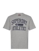 Athletic Ess Tee Tops T-shirts Short-sleeved Grey Superdry