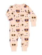 Bamboo Two Way Zip Pyjamas Pyjama Sie Jumpsuit Haalari Pink Geggamoja