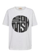 Mmzini O-Ss Tee Tops T-shirts & Tops Short-sleeved White MOS MOSH