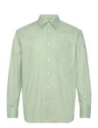 Nico Poplin Shirt Designers Shirts Casual Green WOOD WOOD