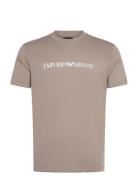 T-Shirt Designers T-shirts Short-sleeved Beige Emporio Armani