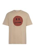 Wwbobby Miley T-Shirt Tops T-shirts Short-sleeved Beige WOOD WOOD