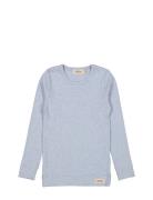 Plain Tee Ls Tops T-shirts Long-sleeved T-shirts Blue MarMar Copenhage...