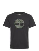 Camo Tree Logo Short Sleeve Tee Tops T-shirts Short-sleeved Black Timb...