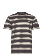 Fine Stripe T-Shirt Tops T-shirts Short-sleeved Black Fred Perry