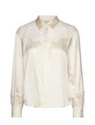 Rwjade Ls Lace Shirt Tops Blouses Long-sleeved White Rosemunde